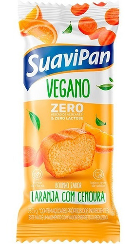 Bolinho Vegano Laranja C/ Cen. 0%lactose/açucar Suavipan 35g
