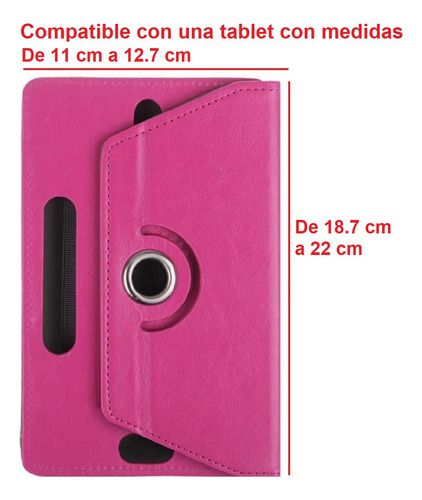 Funda Carpeta Giratoria Universal Para Tablet De 7 Pulgadas