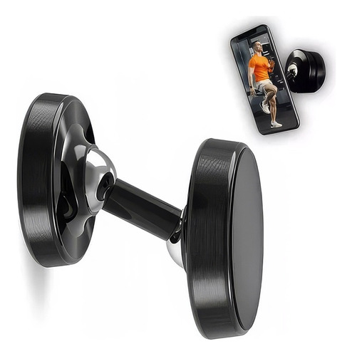 Soporte Magnético Para Celular Gym- Auto Metálico Negro