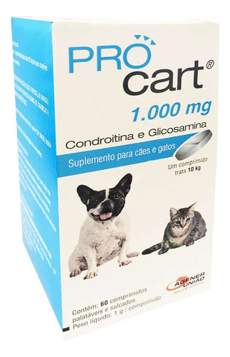 Pro Cart Suplemento Cães Gatos 60cp - Agener