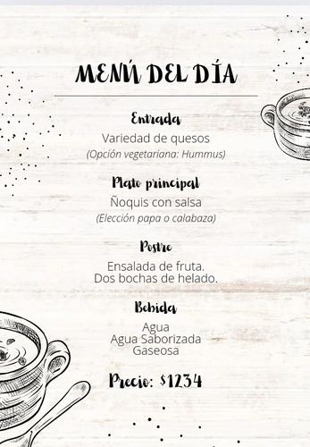 MenĂș De Comidas Para Restaurant Impresos En Glasse