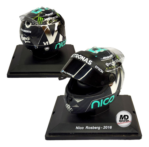 Casco Formula 1 Nico Rosberg Mercedes F1 2016 Spark 1:5