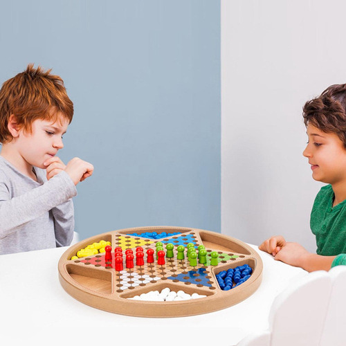 2 En 1 Halma Juego De Mesa Educativo De Damas Chinas Estilo1