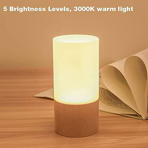 Lámpara De Mesa De Madera Led Pequeña, Luz De Noche De Noche