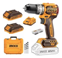 Comprar Taladro Percutor Atornillador Ingco 20v Brushless 2 Baterias