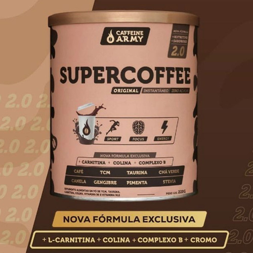 Imagem 7 de 7 de Kit 2x Supercoffe 2.0 Caffeine Army 220g - Queima Gordura