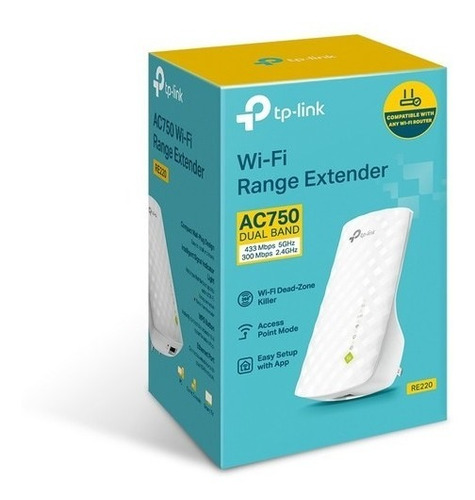 Repetidor Extensor Mesh Wifi Re220 Ac750 Doble Banda Tp-link