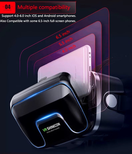 Lentes De Realidad Virtual Shinecon 360° + Control G04ea