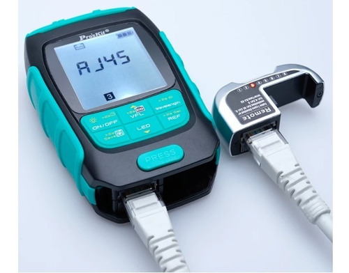 Imagen 3 de 5 de Multimetro Para Fibra Optica Proskit Mt-7615 Tester Lan
