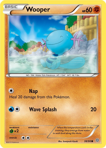 Cartas Pokemon Wooper 38/98 Reverse Ancient Origins Aor (Usado)