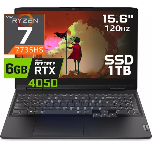 Laptop Lenovo 3 Gaming Ryzen 7-7735hs 16gb 1tb Nuevas 