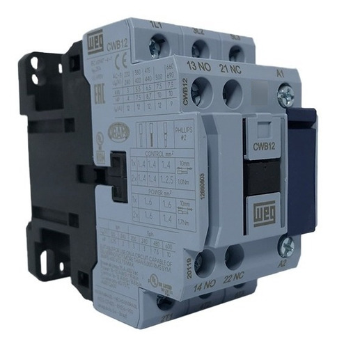 Contator Tripolar Weg Cwb12 12a 24vcc