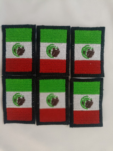Parche Bordado Bandera De México Termoadhesivo 6 Pzas