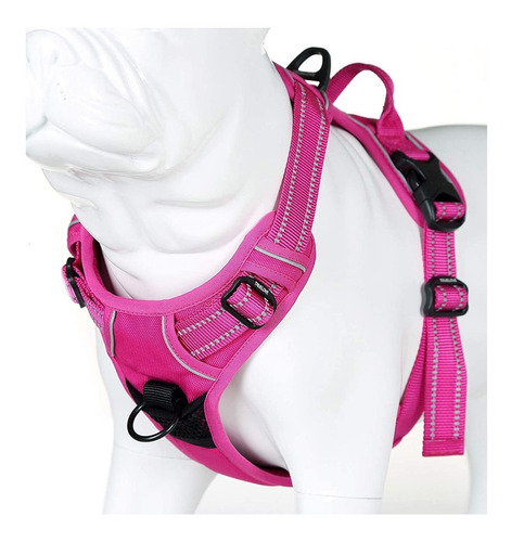 Arnes Reflectante Fucsia Para Perros Talle L 