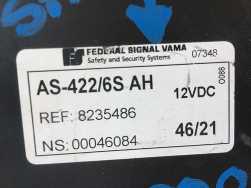Controlador Sirena Federal Sígnal Vama #753 (Usado)