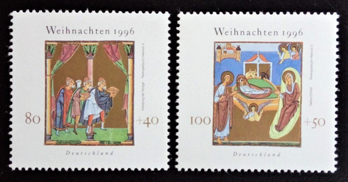 Alemania Arte, Serie Mi 1891-1892 Navidad 1996 Mint L16312
