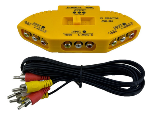  Selector Switch Rca Audio Video De 3 A 1  + Cable