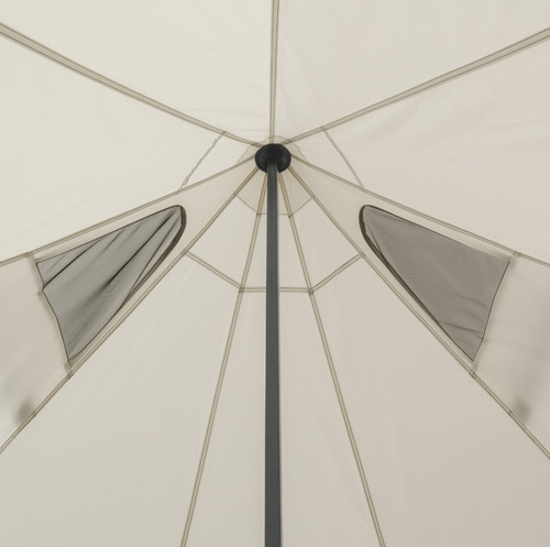 Casa Campaña Tipi 8 Pers Leds 4.57mx4.57mx2.69m Impermeable Color Beige