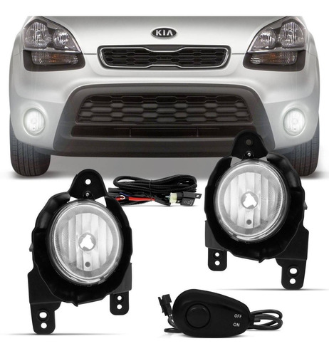 Kit Farol De Milha Auxiliar Kia Soul 2009 2010 2011 Neblina