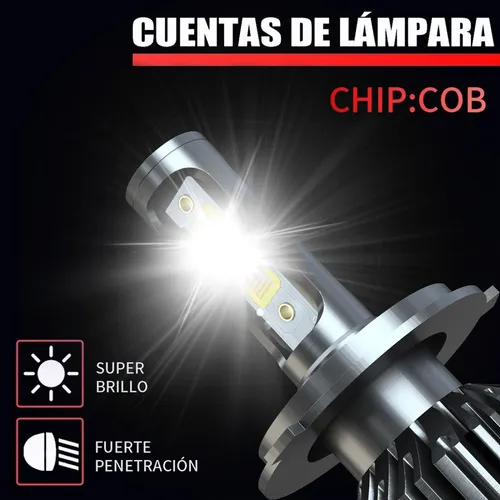 St Accesorios Para 9003 H4 Faro Led Luz Baja Alta 6000k Luz