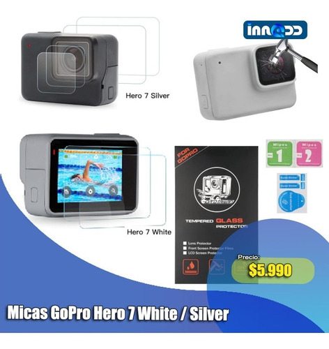 Micas Gopro Hero 7 White / Silver