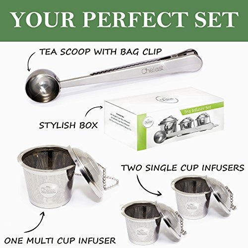 Infusor De Té Establecidos Por Chefast (pack De 2 + 1) -