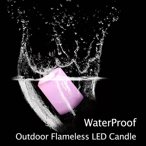 Vela Led Para Exteriores, Impermeable, Cambia De Color, Sin