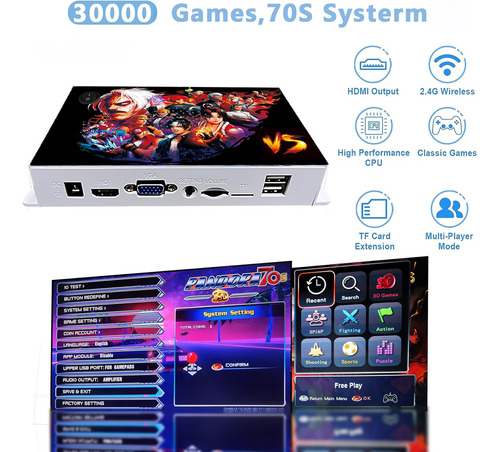 30000 En 1 Caja De Juegos De Pandora 70s Arcade Stick Retro