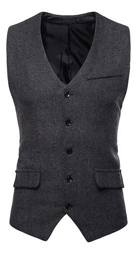 Traje Formal De Esmoquin De Negocios For Invierno, Chaleco,