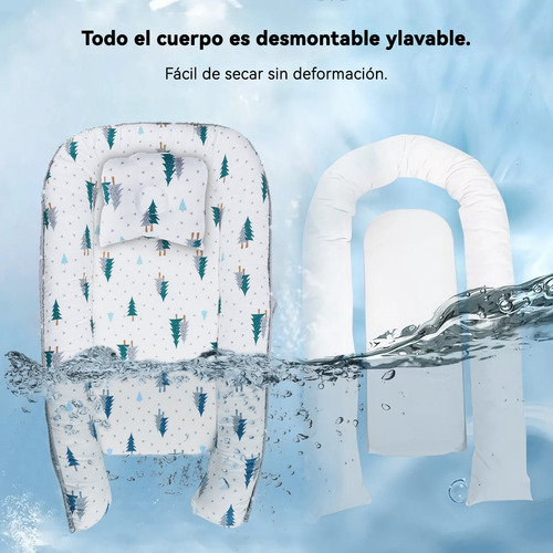 Nido Colecho Para Bebés Cuna Portátil Cama Con Almohadas
