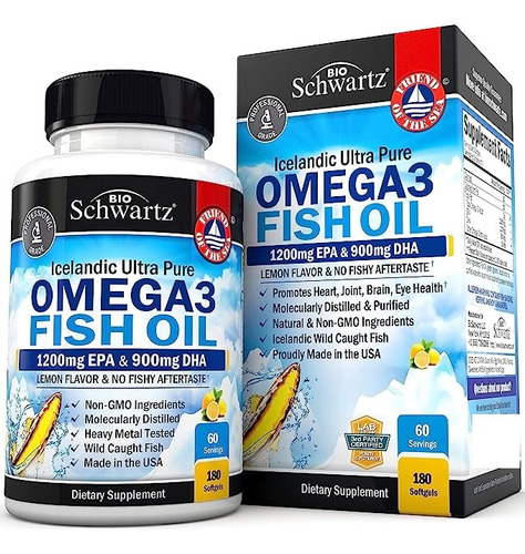 Bioschwartz Omega3 Fish Oil Con Epa Y Dha 180 Capsulas