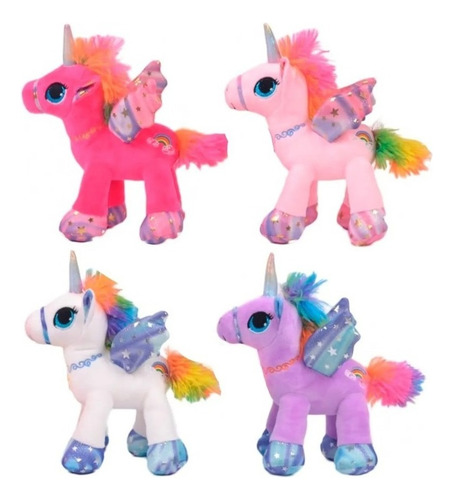 1 Hermoso Peluche Suave Unicornio 28cm Aprox. Juguete Niñas