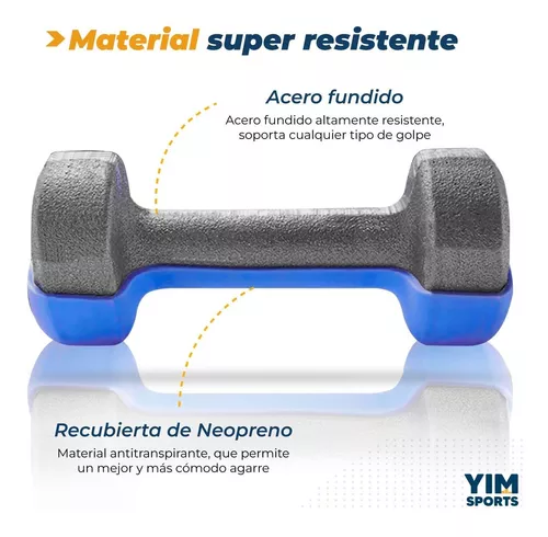 Par de Mancuernas de neopreno 5 kg Infinité Mod. IF-MN5 Infinité Par de  Mancuernas de neopreno 5 kg Infinité Mod. IF-MN5