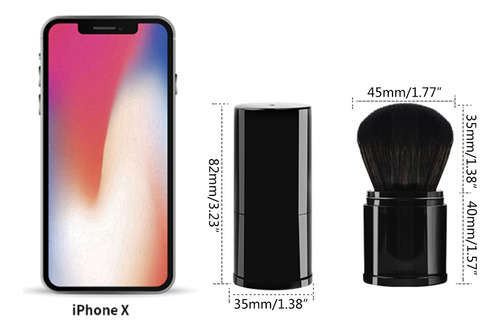(bk) Brocha De Maquillaje Kabuki, Brocha Para Rubor Facial D