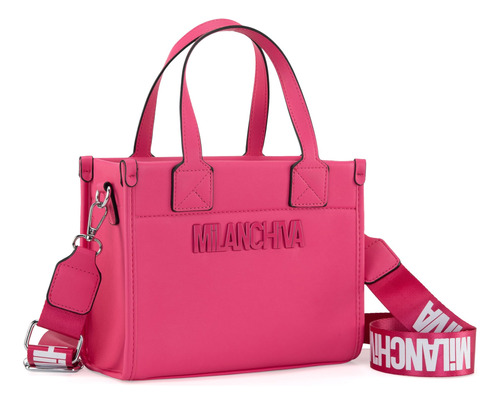 Milan Chiva Tote Bag Carteras De Color Rosa Intenso Para Muj