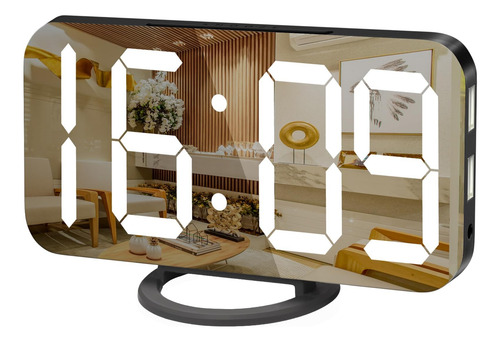 Reloj Despertador Wulawindy, Pantalla Led Grande, Con Cargad