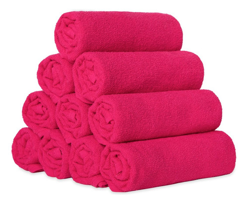 Kit 20 Toalhas De Rosto Para Salão De Beleza Barbearia Hotel Preta