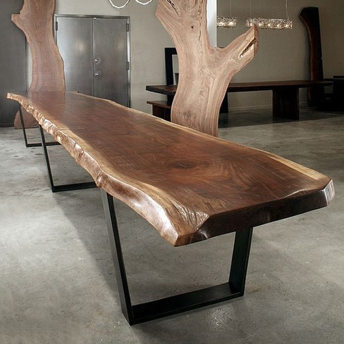 Madeira Com Borda Rustica Para Artesanato E Mesas 90x40x5