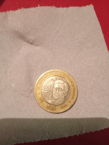 Moneda De 10 Pesos Conmemorativa De Al Aniversario 