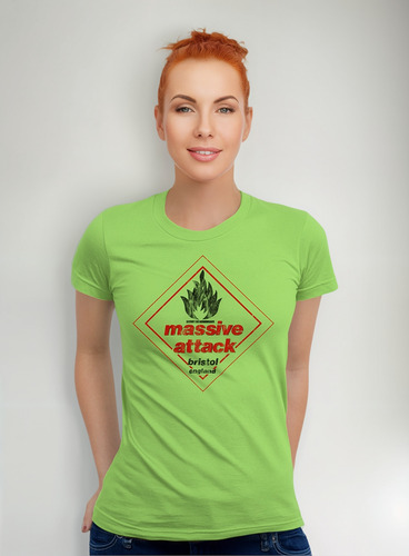 Playera Massive Attack Blue Lines Retro Style Para Mujer
