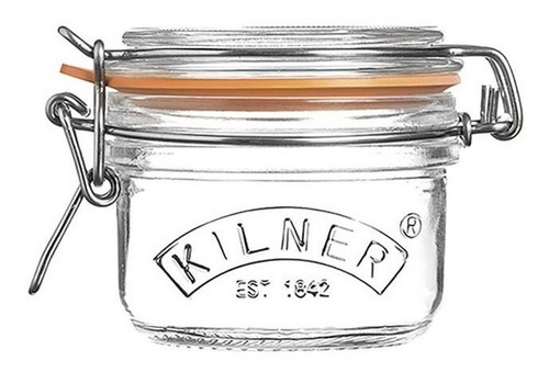 Frasco De Vidrio Clip Rojo Con Tapa 125 Ml Kilner