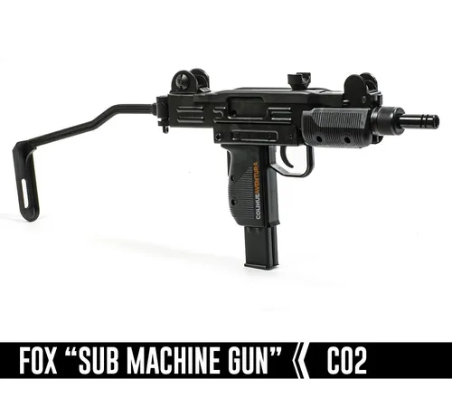 Pistola Fox Sub Machine Gun // Co2 Cal 4,5mm // Automatica // Con Culatin Rebatible // Metalica // Replica Mini Uzi