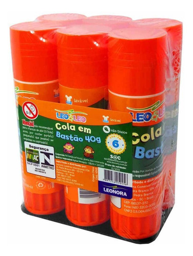 Cola Bastão Leo E Leo 40g - 6 Unidades