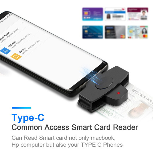 Leitor Cartão Inteligente Usb C Sim Cloner Tipo C Adaptad