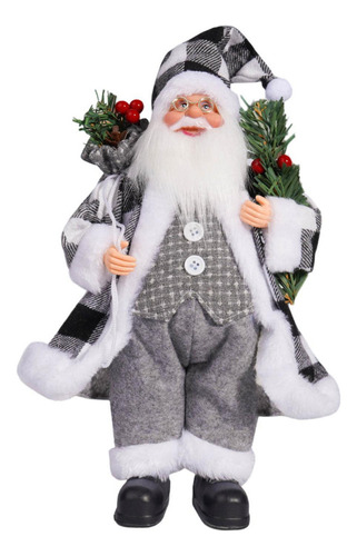 Sdd Figura De Papá Noel Coleccionable De Navidad En Blanco