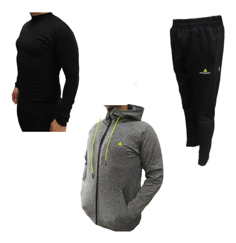 Combo X3! Pantalon Bolsillos+campera Gs+camiseta Termica