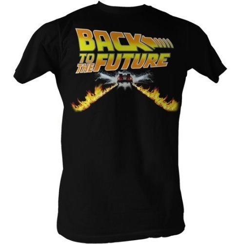 Camiseta Back To The Future - Delorean Fire Tracks Adult