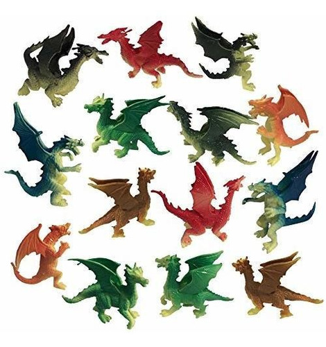 Artcreativity Mini Dragons, Paquete De 24, Diseños Surtidos 