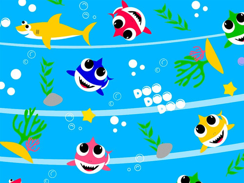 Tnt Estampado Five Shark Azul 5 M X 1,40 M