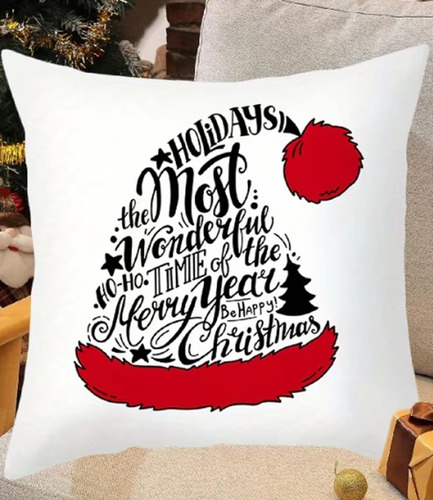 Kit 3pz Funda De Almohada Para Decoración De Navidad 45x45